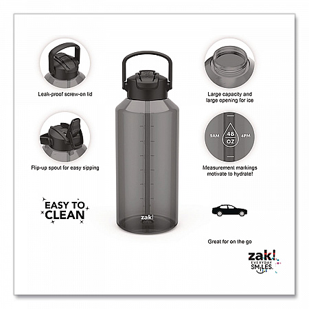 Liberty Plastic Water Bottle, 64 oz, Ebony (0015X270)