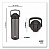 Liberty Plastic Water Bottle, 24 oz, Ebony (0015X280)