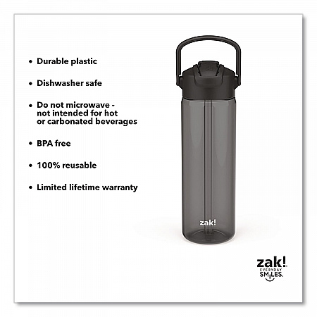 Liberty Plastic Water Bottle, 24 oz, Ebony (0015X280)