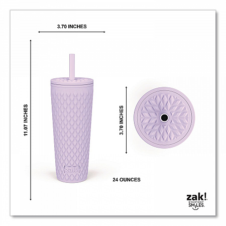 Cora Stainless Steel Double Wall Insulated Tumbler, 24 oz, Lavender (2598W620)