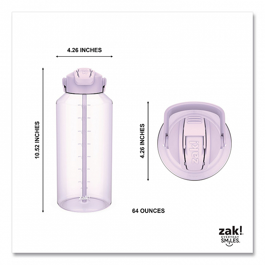 Liberty Plastic Water Bottle, 64 oz, Lavender (2598X270)