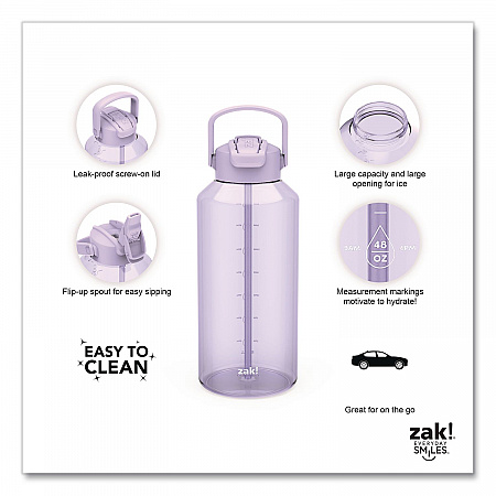Liberty Plastic Water Bottle, 64 oz, Lavender (2598X270)