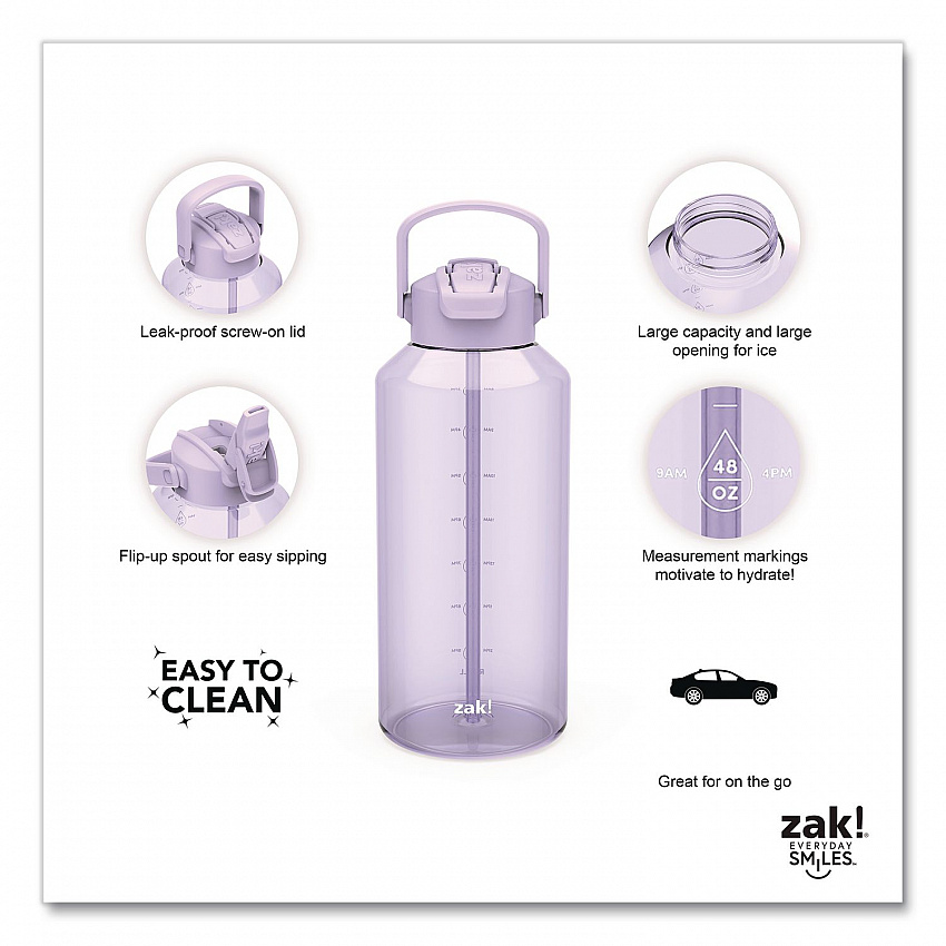 Liberty Plastic Water Bottle, 64 oz, Lavender (2598X270)