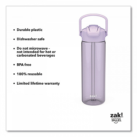 Liberty Plastic Water Bottle, 24 oz, Lavender (2598X280)