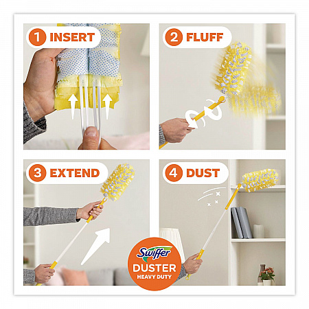 360 Heavy Duty Extendable Starter Dusting Kit, 3 Refills and One 6