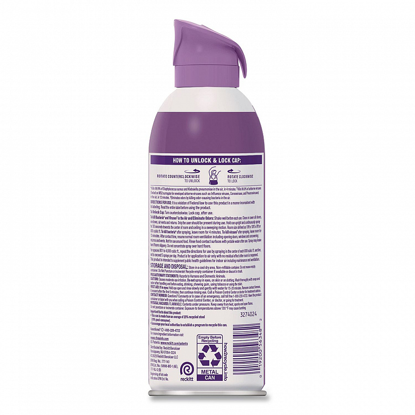 Air Sanitizer Spray, Lavender Sky Scent, 10 oz Aerosol Spray (56348EA)