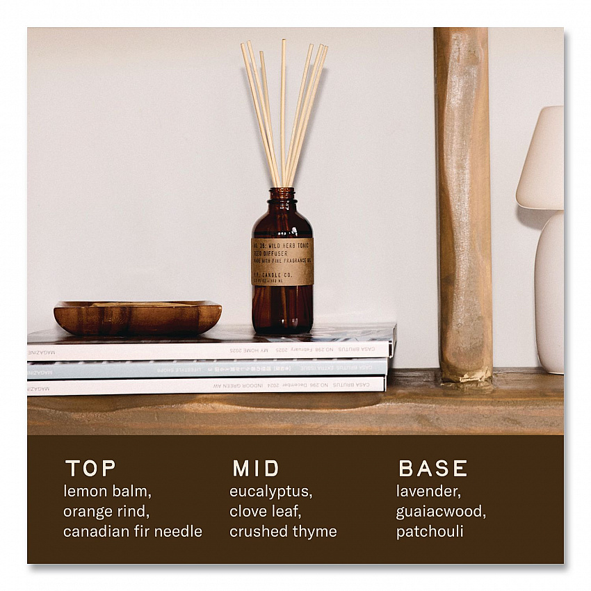 Reed Diffuser, Arroyo Oak, 3.5 oz, 4.25" Bottle, 9" Reeds, Amber (RD37)