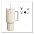 Quencher H2.0 Flowstate Stainless Steel Double Wall Insulated Tumbler, 40 oz, Cream (1013230003)