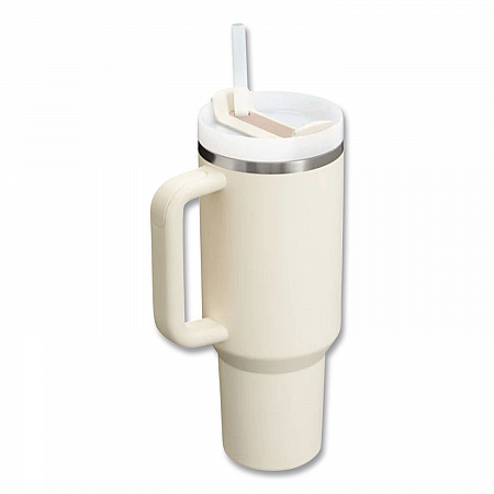 Quencher H2.0 Flowstate Stainless Steel Double Wall Insulated Tumbler, 40 oz, Cream (1013230003)