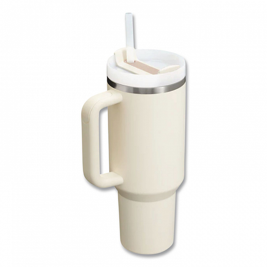 Quencher H2.0 Flowstate Stainless Steel Double Wall Insulated Tumbler, 40 oz, Cream (1013230003)