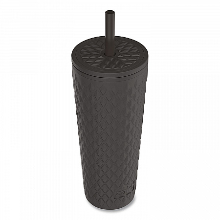 Cora Stainless Steel Double Wall Insulated Tumbler, 24 oz, Ebony (0015W621)