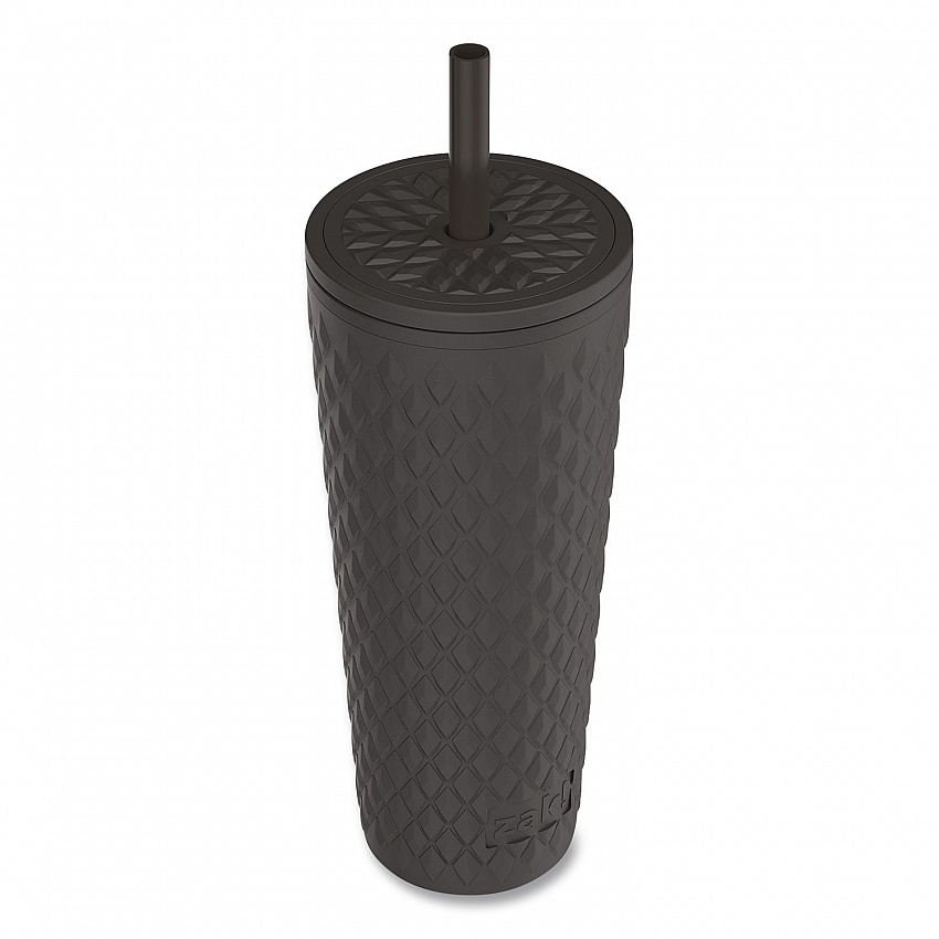 Cora Stainless Steel Double Wall Insulated Tumbler, 24 oz, Ebony (0015W621)