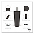 Cora Stainless Steel Double Wall Insulated Tumbler, 24 oz, Ebony (0015W621)