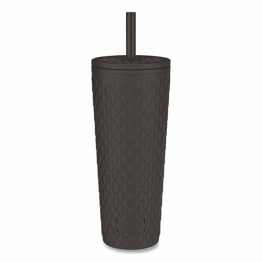 Cora Stainless Steel Double Wall Insulated Tumbler, 24 oz, Ebony (0015W621)