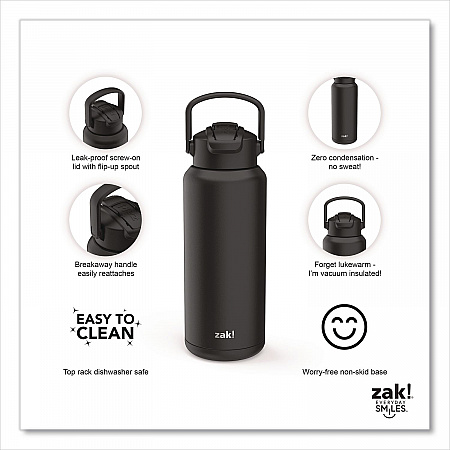 Liberty Stainless Steel Double Wall Insulated Tumbler, 32 oz, Ebony (0015X033)
