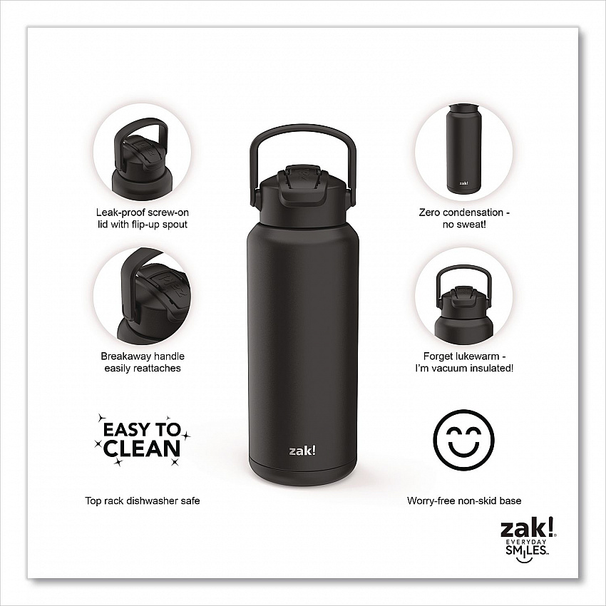 Liberty Stainless Steel Double Wall Insulated Tumbler, 32 oz, Ebony (0015X033)