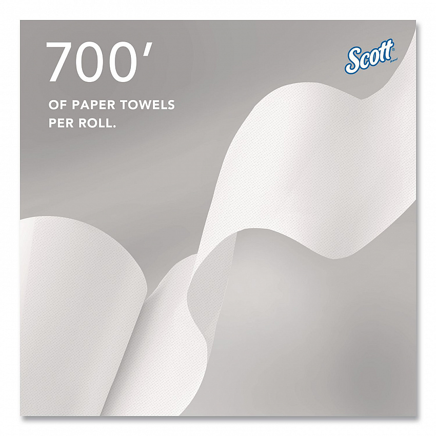 100% Recycled Hard Roll Paper Towels, 1-Ply, 8" x 700 ft, White, 6/Carton (58423CT)