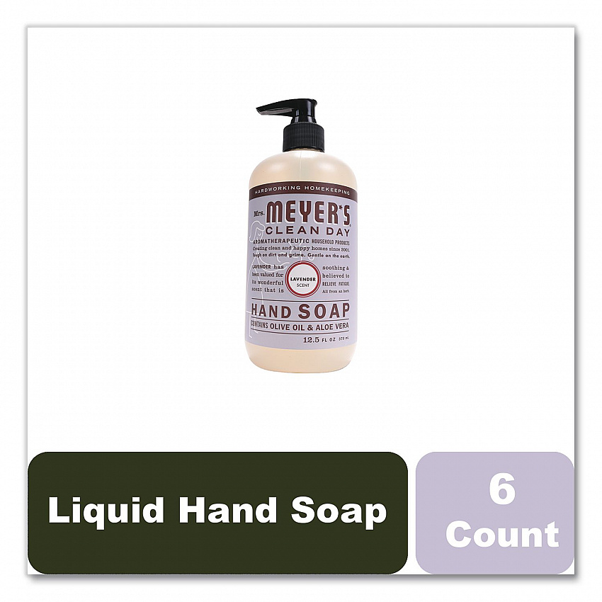 Clean Day Liquid Hand Soap, Lavender Scent, 12.5 oz, 6/Carton (390066)