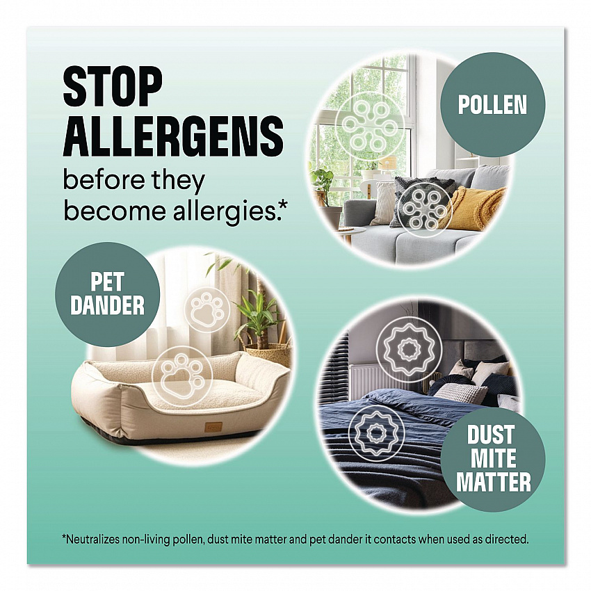PURE Allergen Neutralizer Fabric and Carpet Spray, Clean Breeze Scent, 26 oz Spray Bottle, 6/Carton (60718CT)