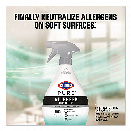 PURE Allergen Neutralizer Fabric and Carpet Spray, Clean Breeze Scent, 26 oz Spray Bottle, 6/Carton (60718CT)