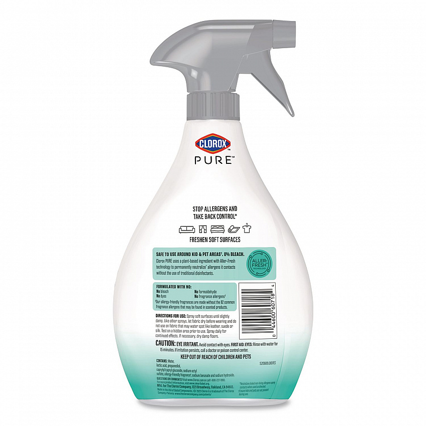 PURE Allergen Neutralizer Fabric and Carpet Spray, Clean Breeze Scent, 26 oz Spray Bottle, 6/Carton (60718CT)