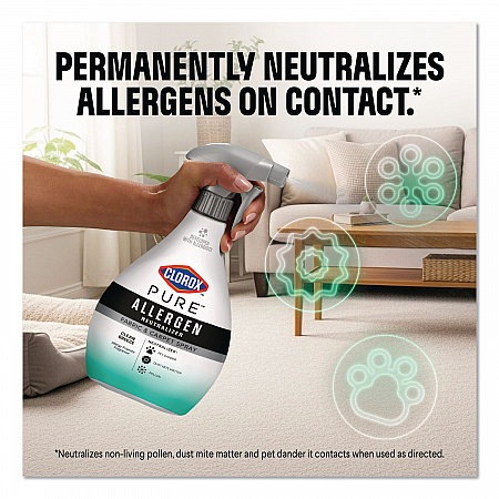 PURE Allergen Neutralizer Fabric and Carpet Spray, Clean Breeze Scent, 26 oz Spray Bottle, 6/Carton (60718CT)