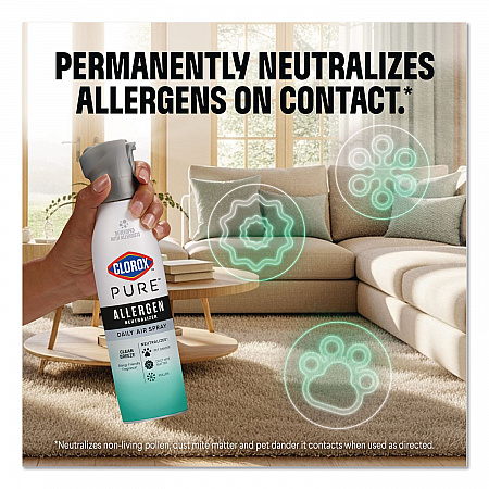PURE Allergen Neutralizer Daily Air Spray, Clean Breeze, 8 oz Aerosol Spray, 6/Carton (60752CT)