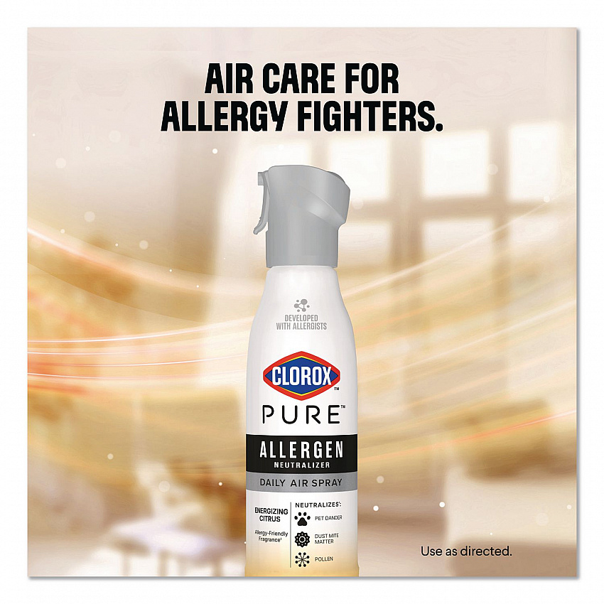 PURE Allergen Neutralizer Daily Air Spray, Citrus, 8 oz Aerosol Spray, 6/Carton (60754CT)