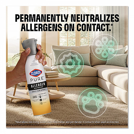 PURE Allergen Neutralizer Daily Air Spray, Citrus, 8 oz Aerosol Spray, 6/Carton (60754CT)