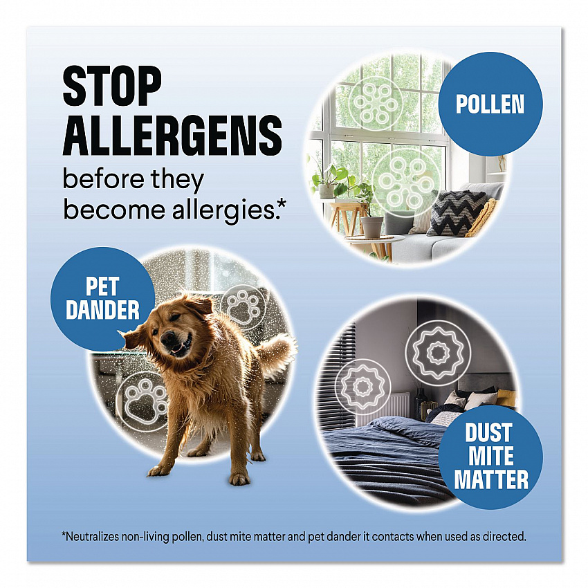 PURE Allergen Neutralizer Daily Air Spray, Ocean Mist, 8 oz Aerosol Spray, 6/Carton (60753CT)