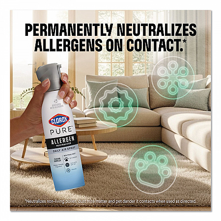 PURE Allergen Neutralizer Daily Air Spray, Ocean Mist, 8 oz Aerosol Spray, 6/Carton (60753CT)