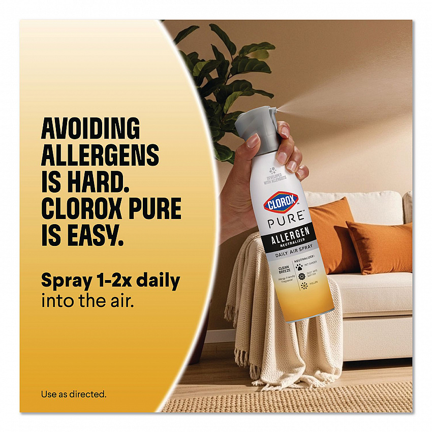 PURE Allergen Neutralizer Daily Air Spray, Citrus, 8 oz Aerosol Spray, 6/Carton (60754CT)