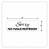 Sorry No Public Restroom Sign, 9 x 3, Clear (098578)