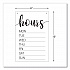 Dry Erase Business Hours Spa Style Sign, White 8 x 12 Surface (098644)