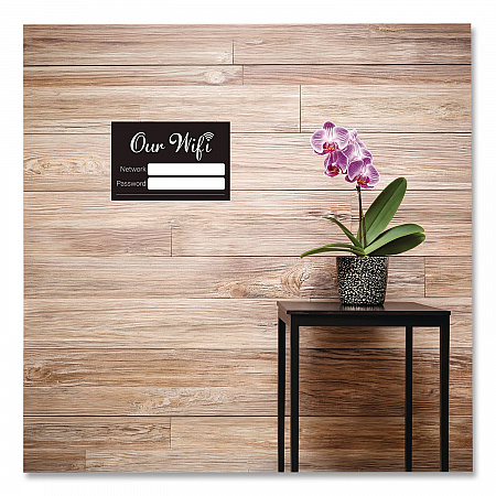 Wi-Fi Password Indoor Sign, 6 x 4, Black/White (098646)