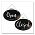 Open/Close Spa Style Indoor Sign, 12 x 8, Black/White (098642)
