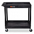 TUFFY XL Two-Shelf Heavy-Duty Multipurpose Utility Cart, Plastic, 200 lb Capacity, 35 x 18 x 34.25, Black (EC11B)