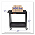 TUFFY XL Two-Shelf Heavy-Duty Multipurpose Utility Cart, Plastic, 200 lb Capacity, 35 x 18 x 34.25, Black (EC11B)