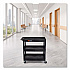 Tuffy XL Three-Shelf Utility Cart with Tub Shelves, Plastic, 300 lb Capacity, 35