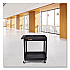 ENDURA Two-Shelf Utility Cart, Plastic, 400 lb Capacity, 32 x 24 x 37.5. Black (TC11)