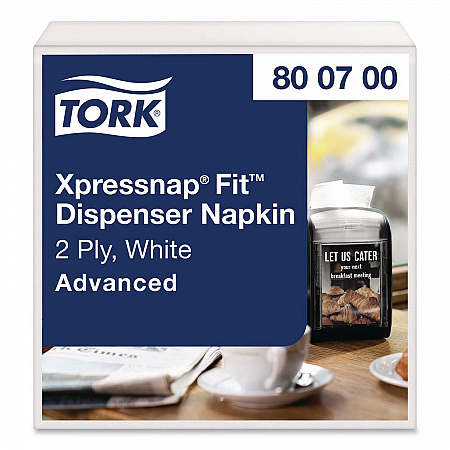 Xpressnap Fit Interfold Dispenser Napkins, 2-Ply, 6.5 x 8.4, White, 720/Pack, 6 Packs/Carton (800700)