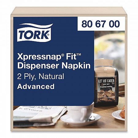 Xpressnap Interfold Dispenser Napkins, 2-Ply, 6.5 x 8.4, Natural, 720/Pack, 6 Packs/Carton (806700)