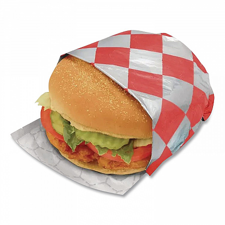 Foil Sheets, 10.5 x 13, Red Check, 500/Box, 4 Boxes/Carton (300827)