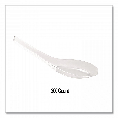Petites Mini Utensils, Spoon, Plastic, Clear, 200/Carton (APTASIA2CL)