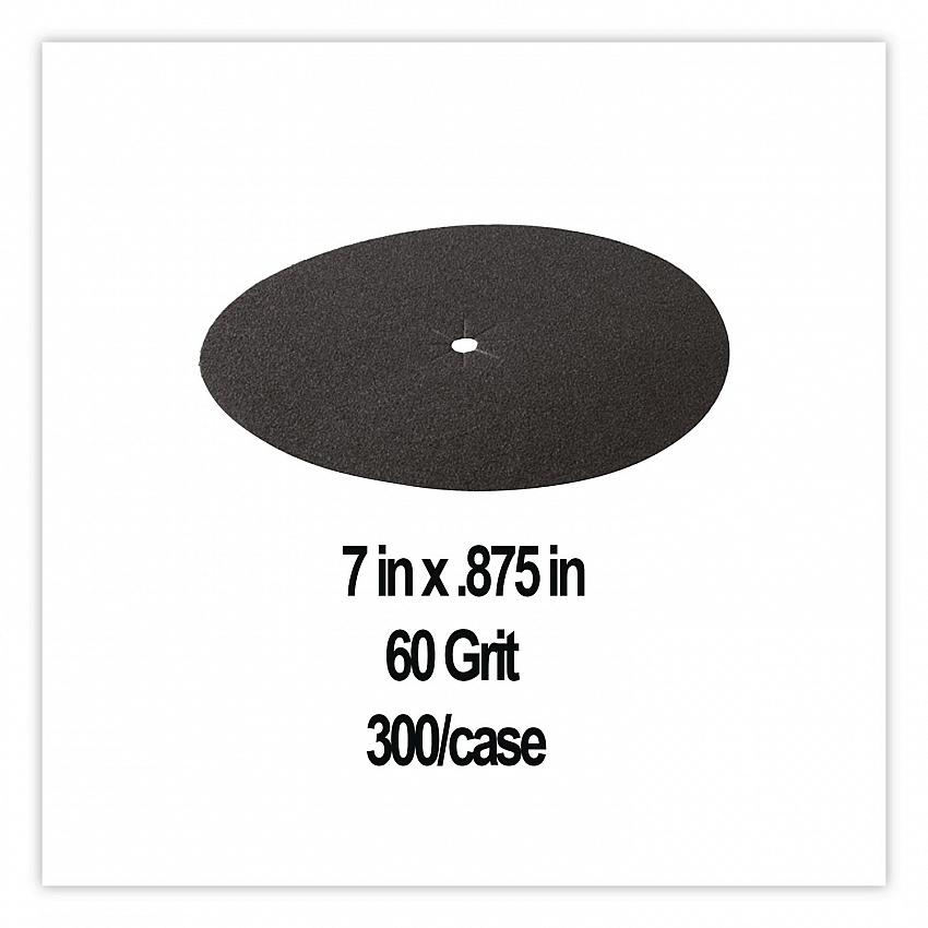 Resinite Floor Surfacing Disc, 7" Diameter, Black, 300/Carton (20984)