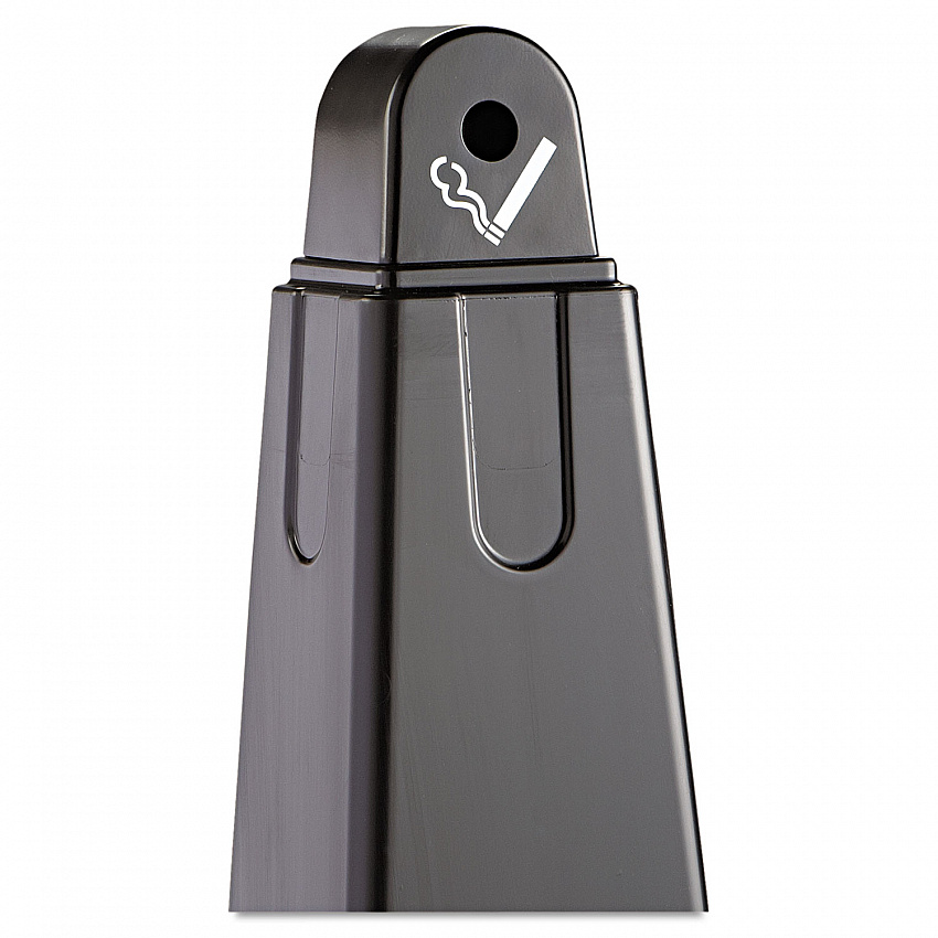 GroundsKeeper Cigarette Waste Collector, Pyramid, 1 gal, 12.25 x 39.75,  Black (257088BLA)