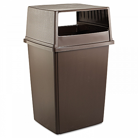 Glutton Receptacle, Hooded Top without Door, Rectangular, 23w x 26.63d x 13h, Brown (256VBRO)