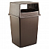 Glutton Receptacle, Hooded Top without Door, Rectangular, 23w x 26.63d x 13h, Brown (256VBRO)