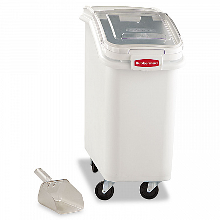 ProSave Mobile Ingredient Bin, 20.57 gal, 13.13 x 29.25 x 28, White, Plastic (360088WHI)