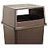 Glutton Receptacle, Hooded Top without Door, Rectangular, 23w x 26.63d x 13h, Brown (256VBRO)